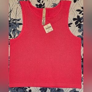 NWT Anthropologie LyreBird Shimmer Knit Tank Top Size L – Pink